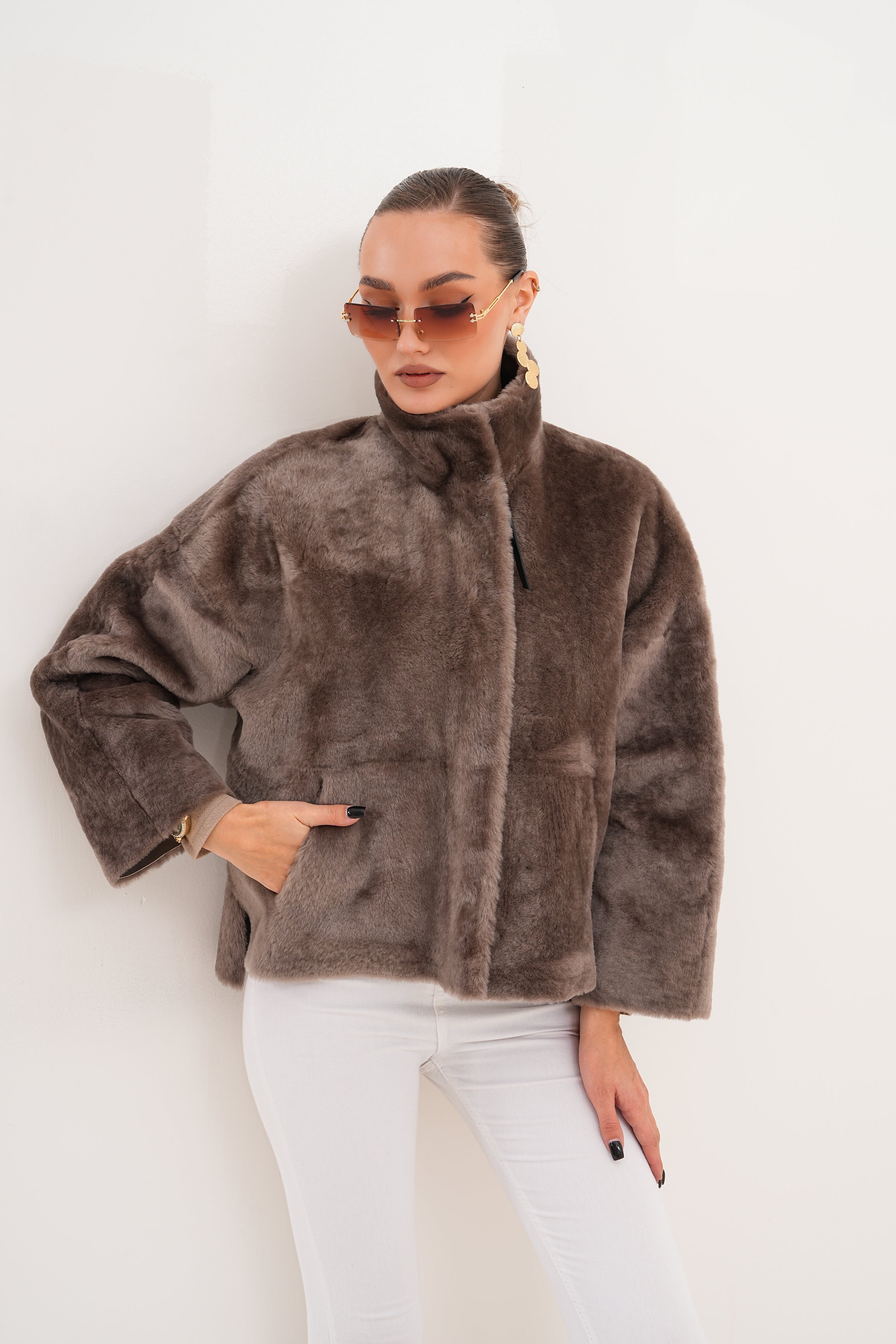 The Geneva Reversible Shearling Leather Jacket