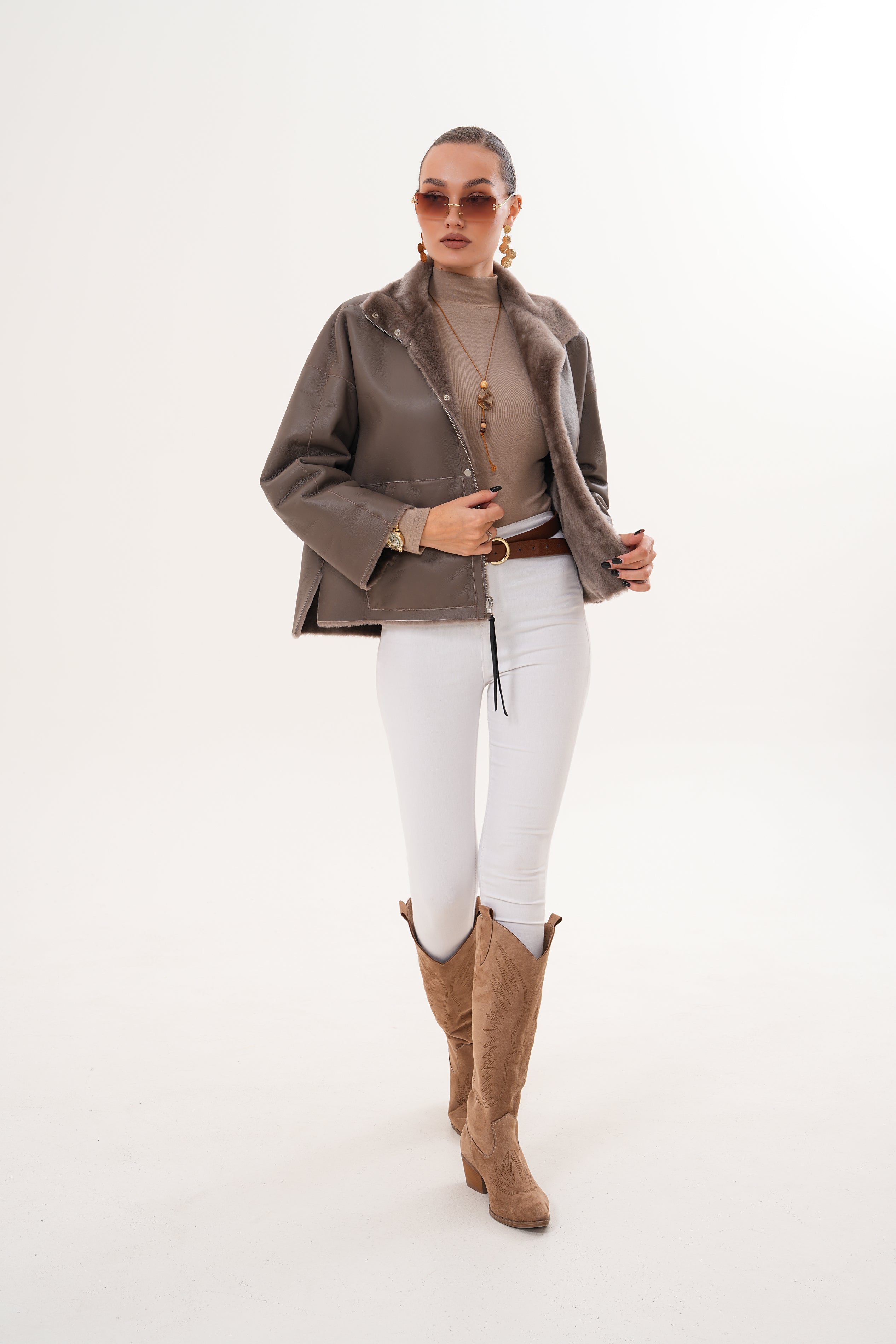 The Geneva Reversible Shearling Leather Jacket