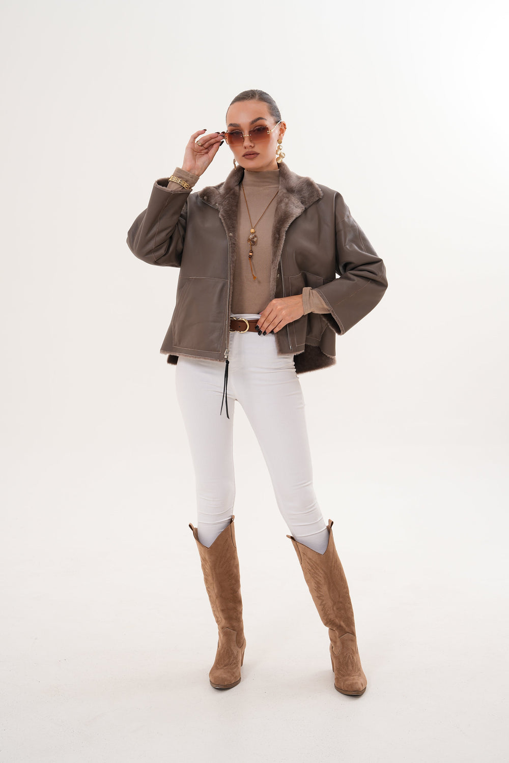 The Geneva Reversible Shearling Leather Jacket