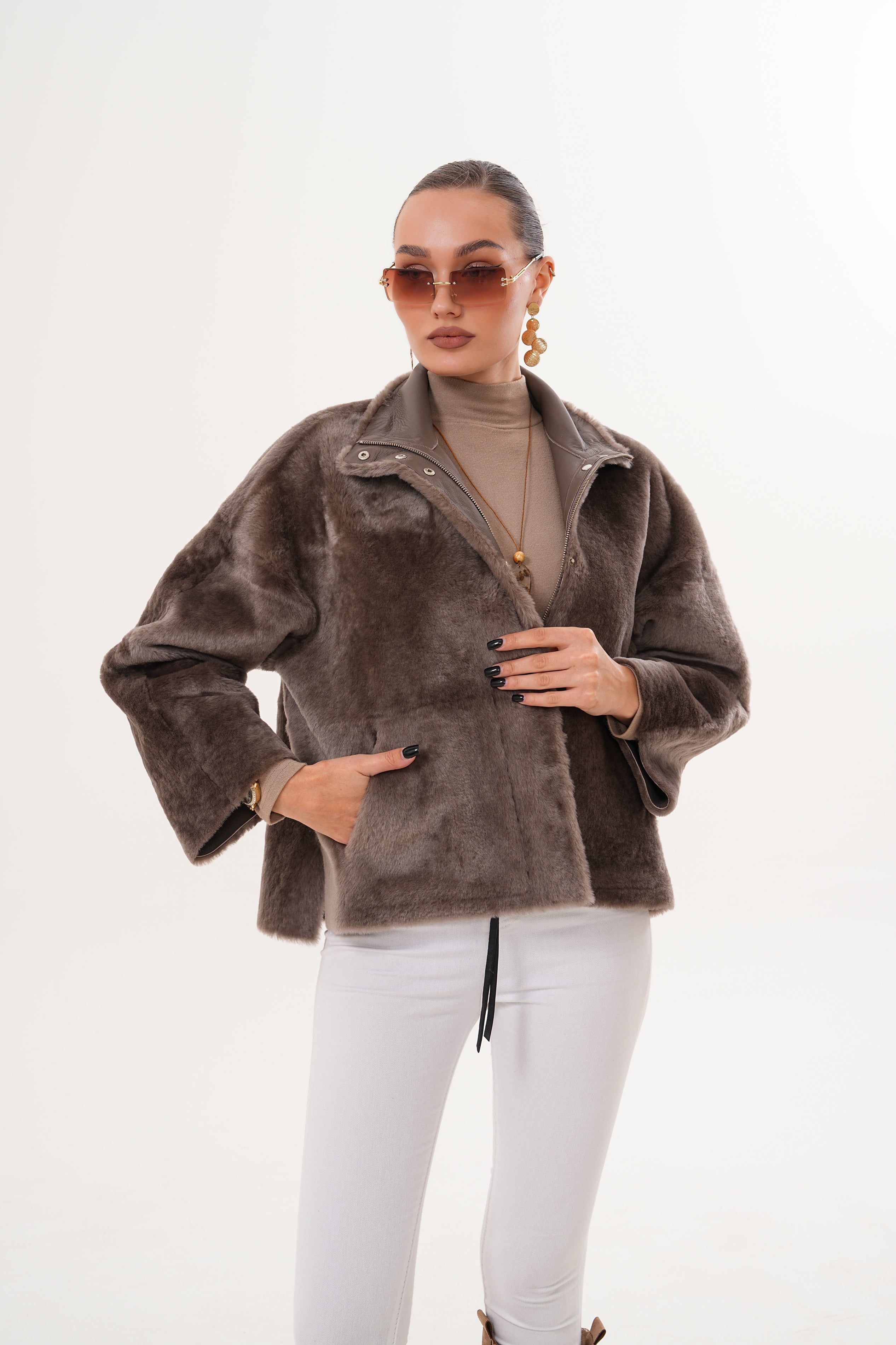 The Geneva Reversible Shearling Leather Jacket