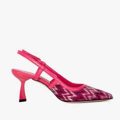 The Napoli Fuchsia Leather Slingback Sandal