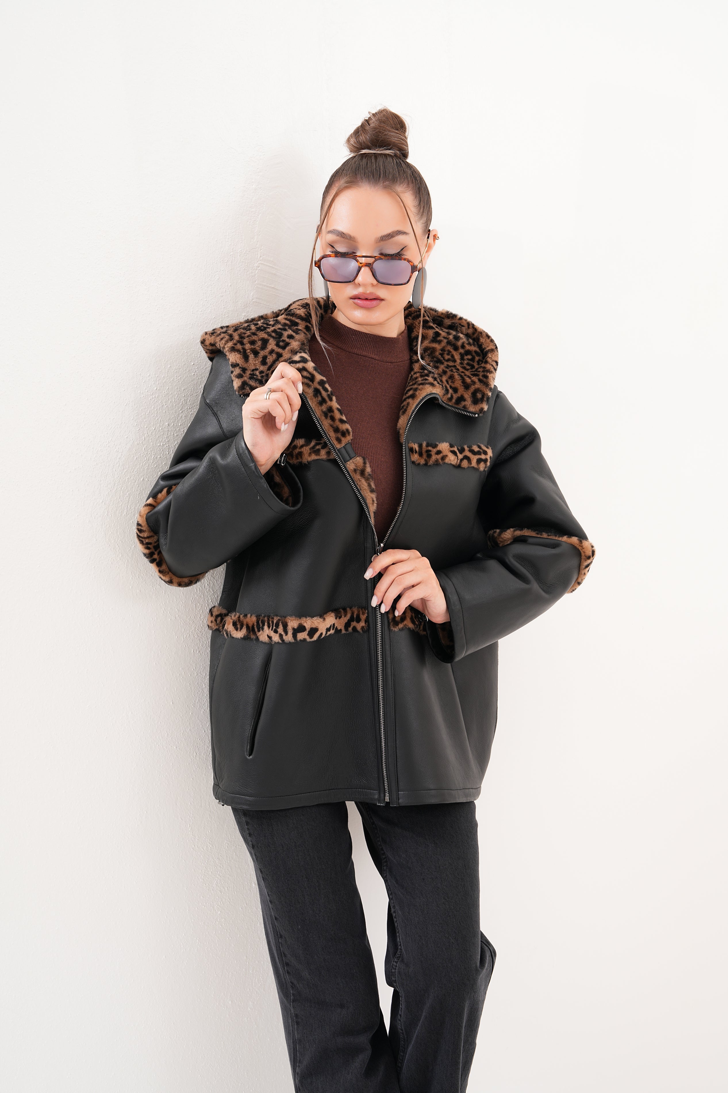 The Panthera Reversible Leopard Shearling Leather Jacket