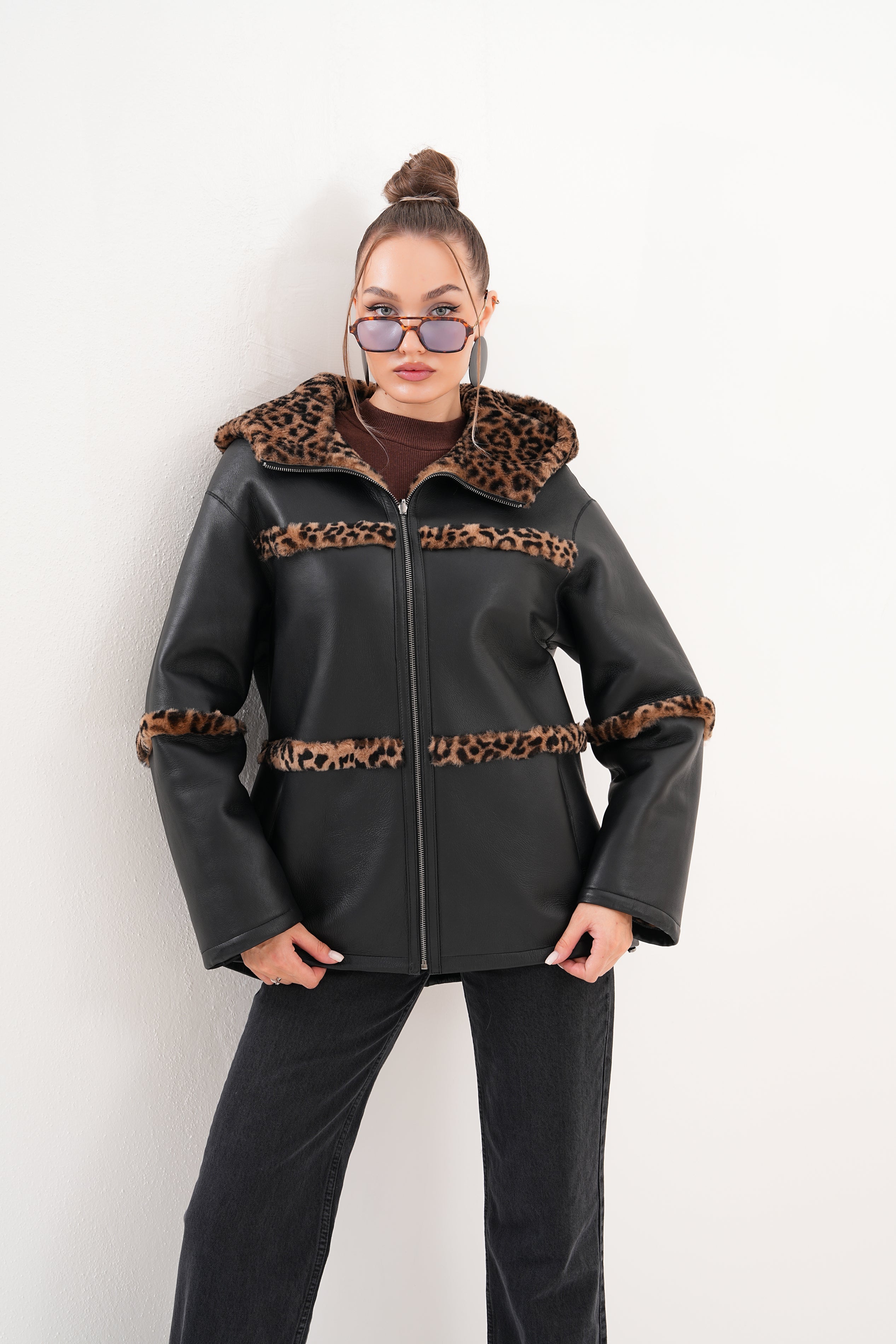 The Panthera Reversible Leopard Shearling Leather Jacket