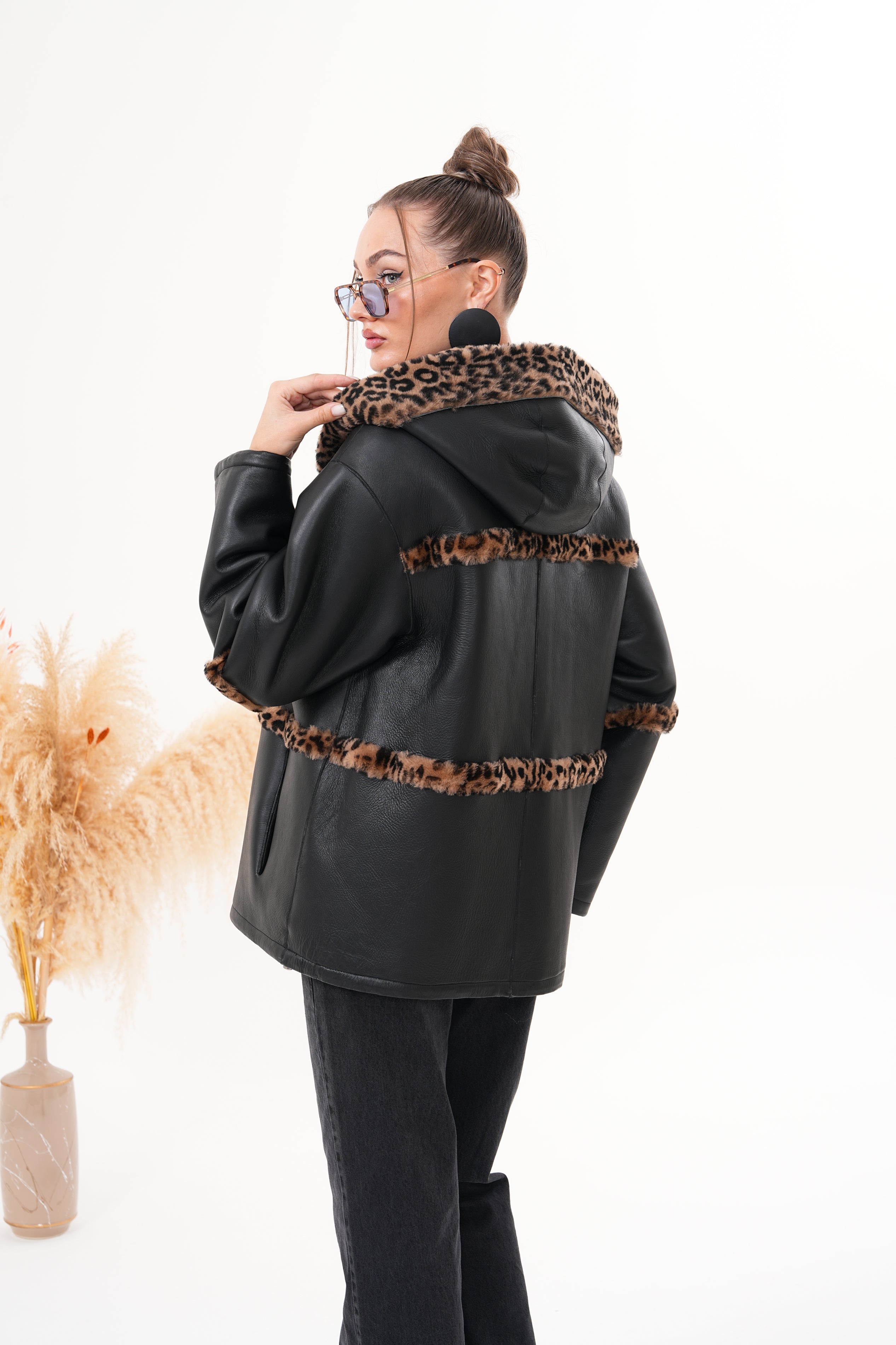 The Panthera Reversible Leopard Shearling Leather Jacket