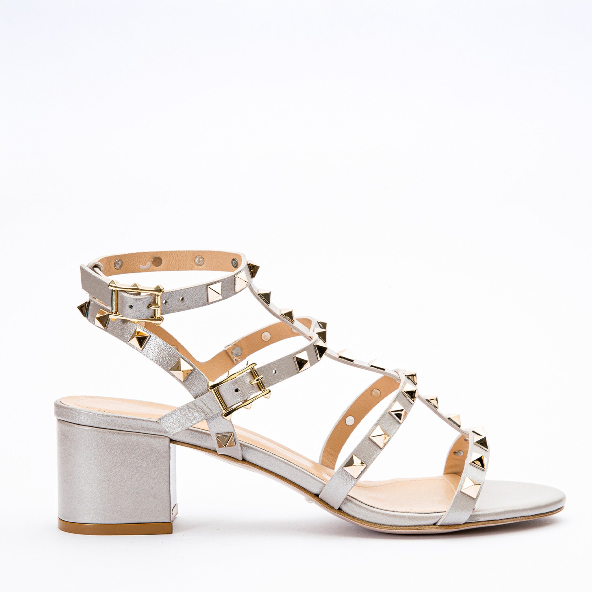 The Nejapa Beige Leather Multi Strap Sandal
