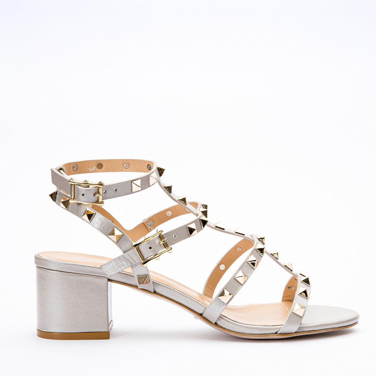 The Nejapa Beige Leather Multi Strap Sandal