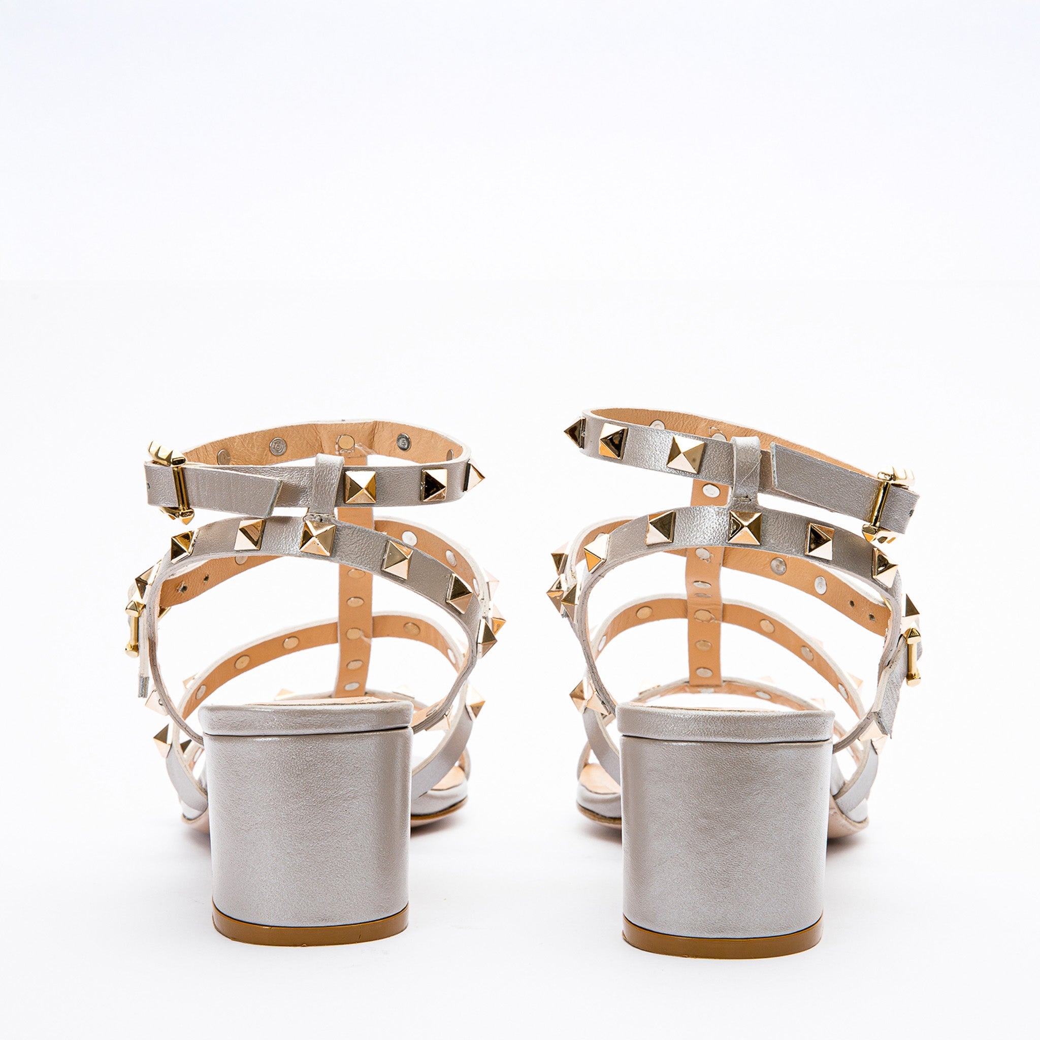 The Nejapa Beige Leather Multi Strap Sandal