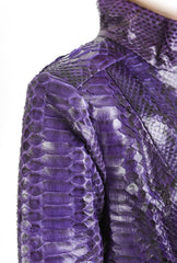 The Rubert Purple  Pyht Leather Jacket