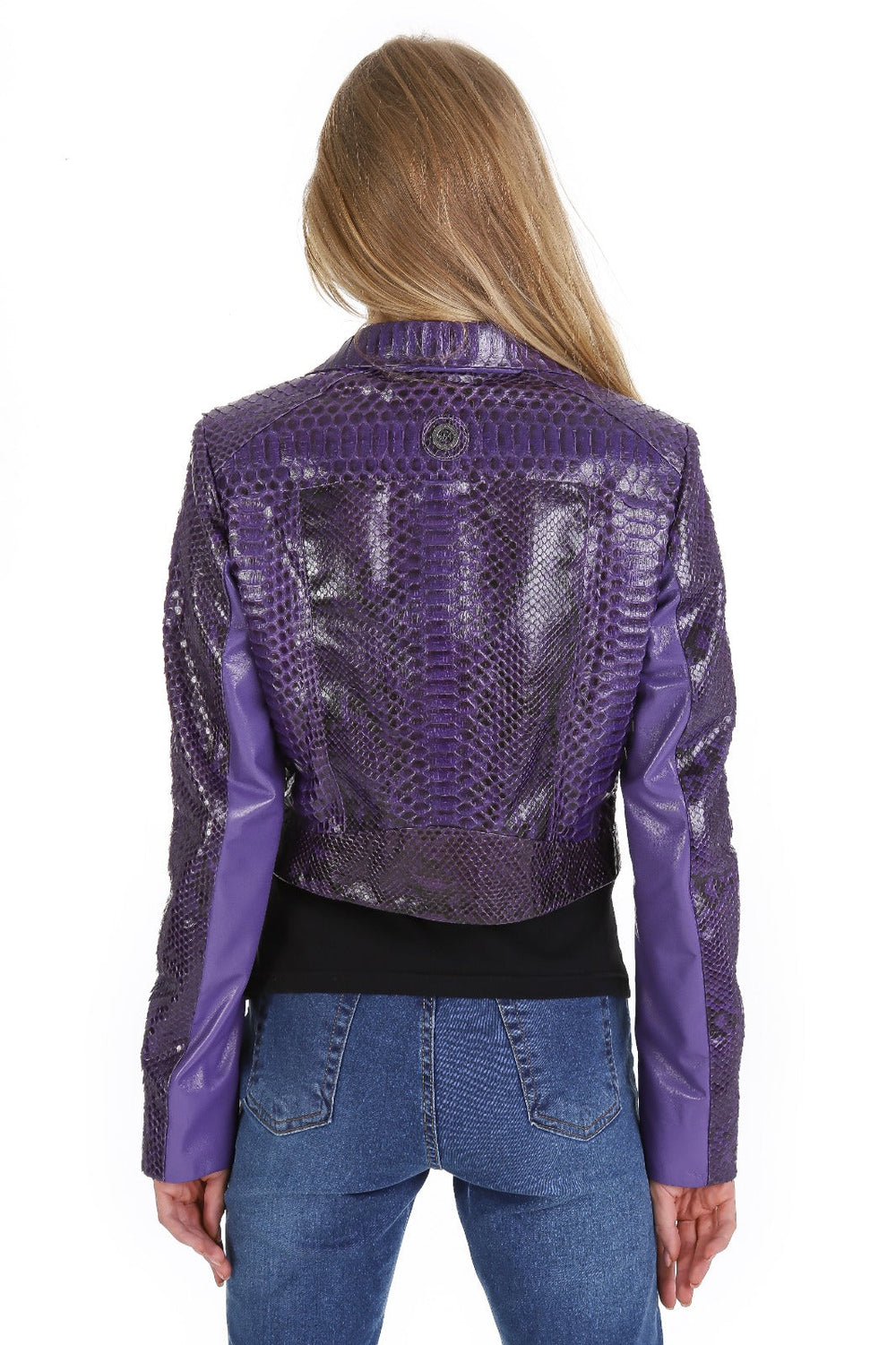 The Rubert Purple  Pyht Leather Jacket
