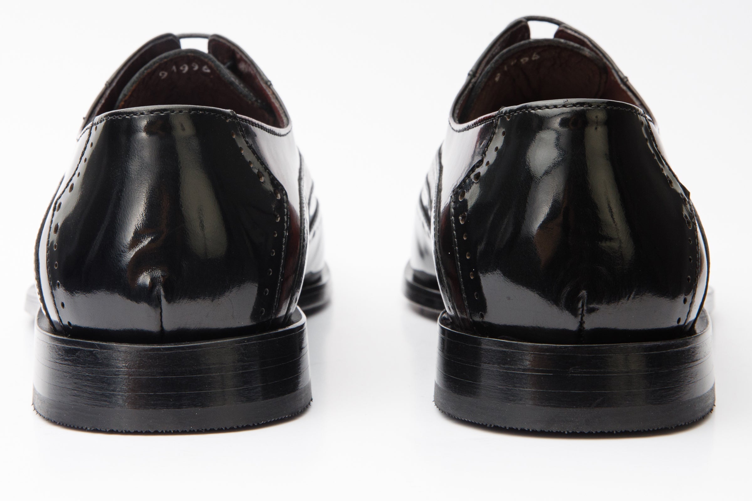 The Dicle Black\/Burgundy Wingtip Semi Brogue Derby Shoe