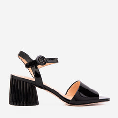 The Bamba Black Patent Leather Sandal