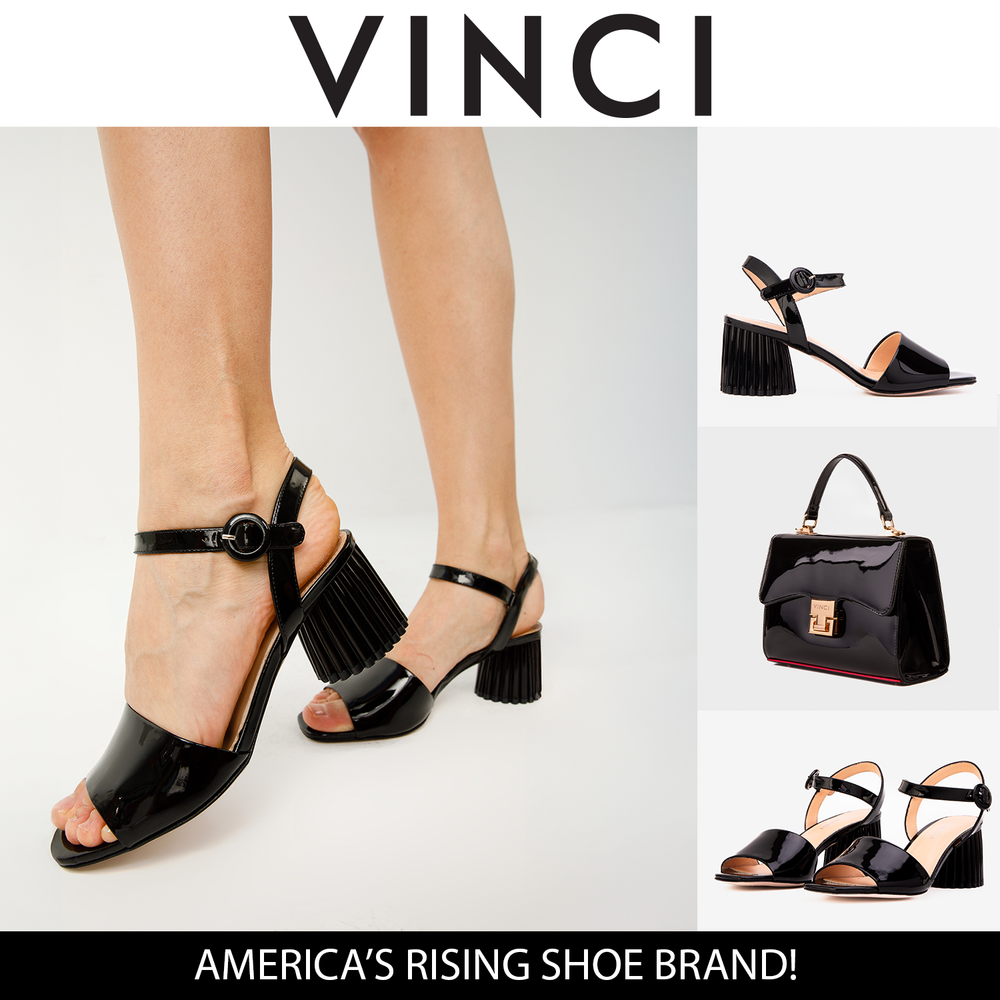 The Bamba Black Patent Leather Sandal