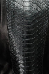 The Nayro Pythn Black Leather Jacket